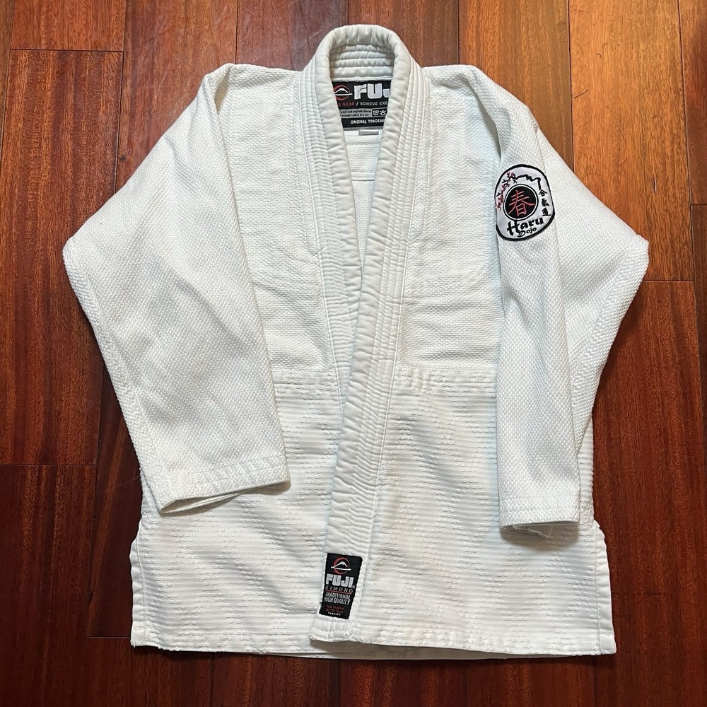 Fuji Gi & Gear BJJ Jiu Jitsu Kimono Jacket Only White Martial Arts Top Size 0 *